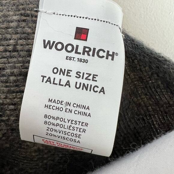 Woolrich Blanket Shawl Cardigan OS Wrap Leopard Print Fringe Poncho Cape Fleece - Picture 4 of 6